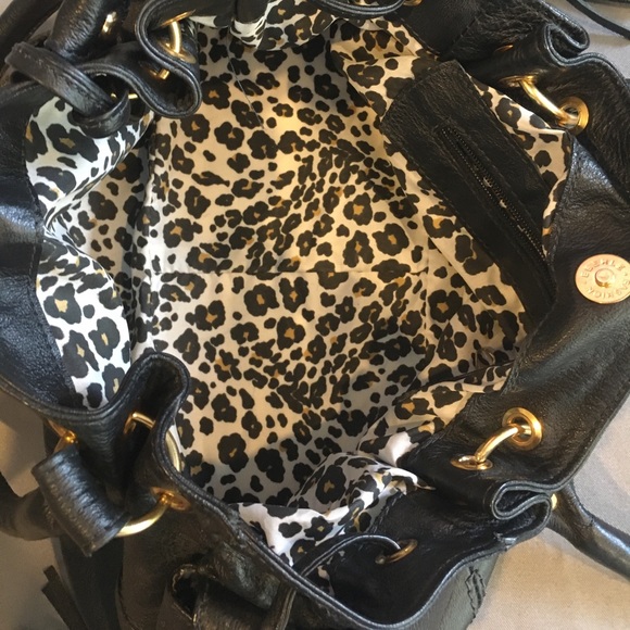 Eberle Fashion Faux Leather Purse with Tassels, Black - Picture 5 of 6